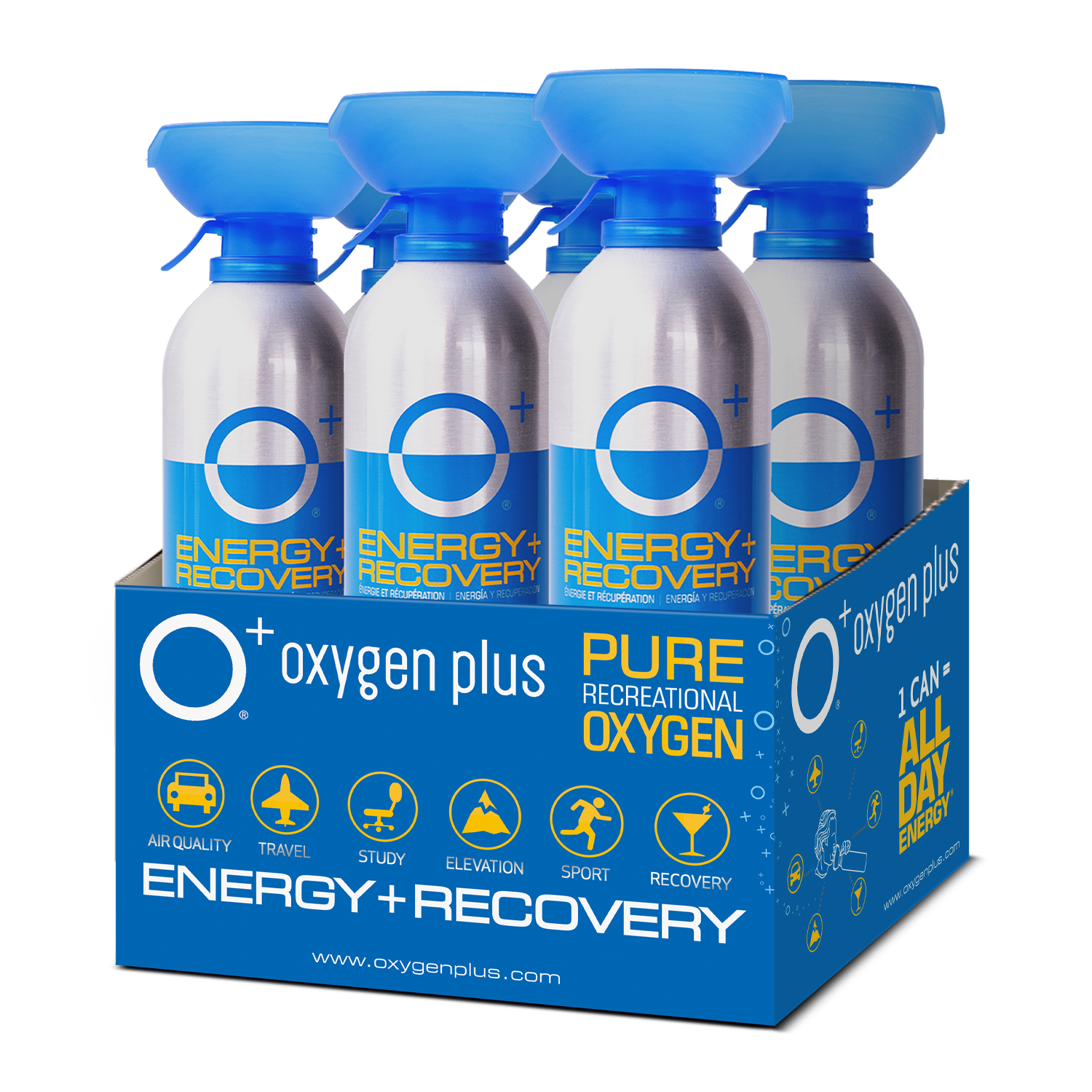 oxygen plus plant fertilizer O+ Biggi - 6-pack - 11 Liters, 220+ Breaths Per Canister - Made in The USA - 11 Litre Canisters