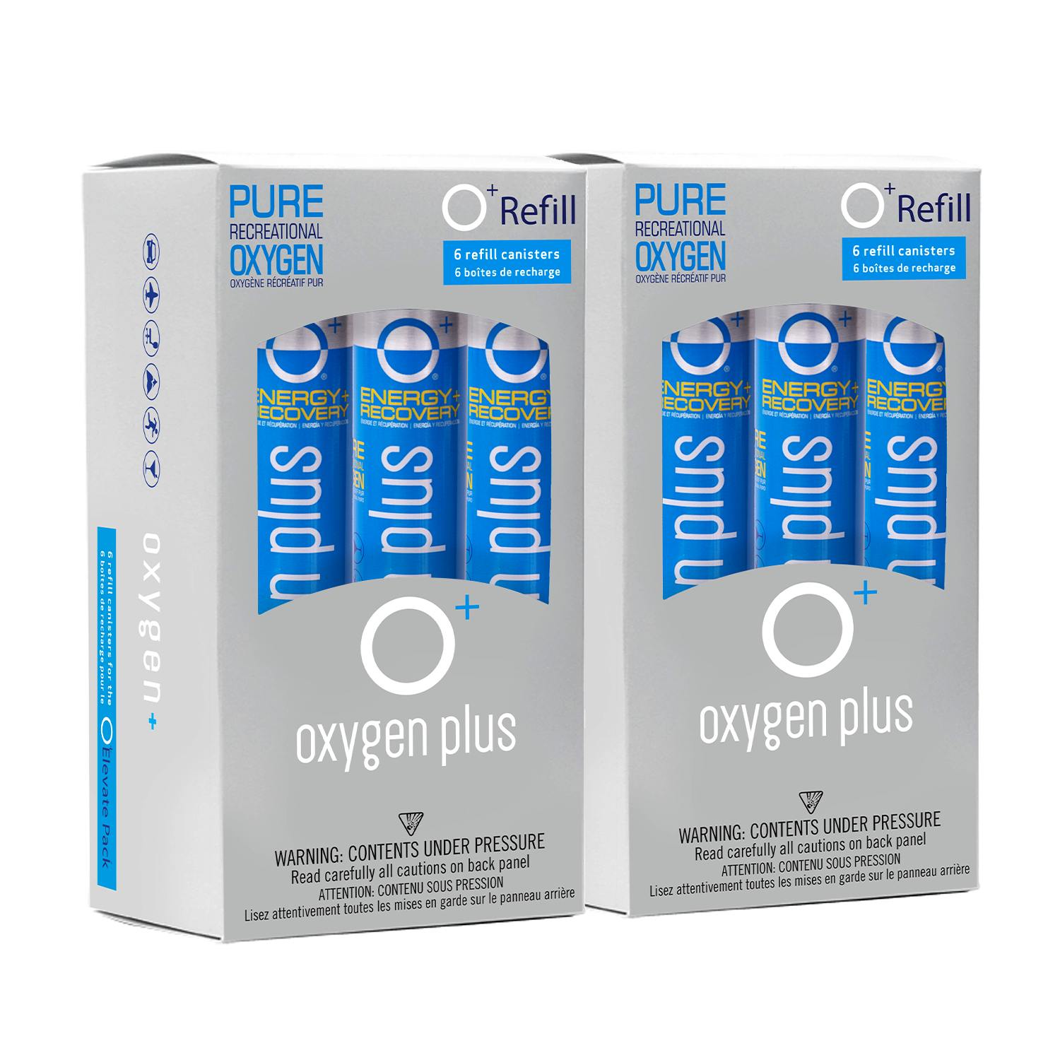 O+ canned oxygen 12-pack refills