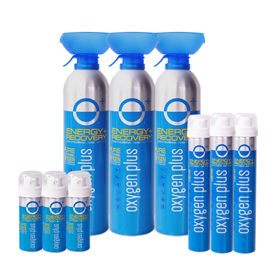 O+ canned oxygen wellness pack O+ 3 mini, 3 skinni & 3 biggi.